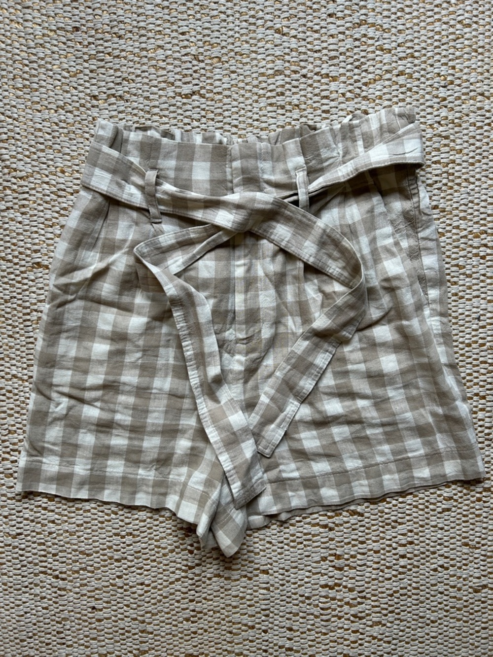 A New Day high waisted linen paperbag shorts